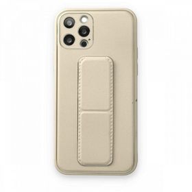 BSSM iPhone 12 Pro Coco Deri Standlı Kapak Beyaz Kılıf