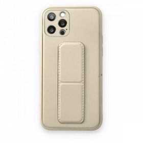 BSSM iPhone 12 Pro Coco Deri Standlı Kapak Beyaz Kılıf