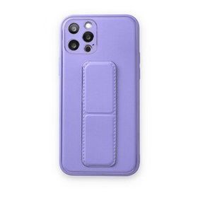BSSM iPhone 12 Pro Coco Deri Standlı Kapak Koyu Lila Kılıf