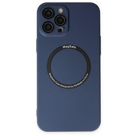 BSSM iPhone 12 Pro Jack Magneticsafe Lens Silikon Lacivert Kılıf