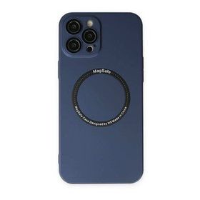 BSSM iPhone 12 Pro Jack Magneticsafe Lens Silikon Lacivert Kılıf