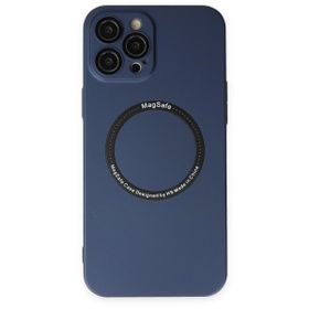 BSSM iPhone 12 Pro Jack Magneticsafe Lens Silikon Lacivert Kılıf