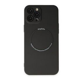 BSSM iPhone 12 Pro Jack Magneticsafe Lens Silikon Siyah Kılıf