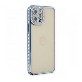 BSSM iPhone 12 Pro Joke Taşlı Silikon Mavi Kılıf