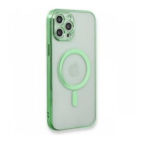 BSSM iPhone 12 Pro Magneticsafe Lazer Silikon Haki Yeşil Kılıf