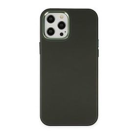 BSSM iPhone 12 Pro Max Asya Deri Silikon Koyu Yeşil Kılıf