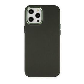 BSSM iPhone 12 Pro Max Asya Deri Silikon Koyu Yeşil Kılıf