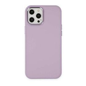 BSSM iPhone 12 Pro Max Asya Deri Silikon Lila Kılıf