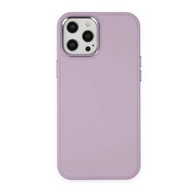BSSM iPhone 12 Pro Max Asya Deri Silikon Lila Kılıf