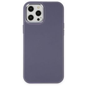BSSM iPhone 12 Pro Max Asya Deri Silikon Mor Kılıf