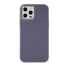 BSSM iPhone 12 Pro Max Asya Deri Silikon Mor Kılıf