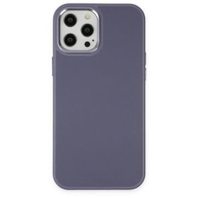 BSSM iPhone 12 Pro Max Asya Deri Silikon Mor Kılıf