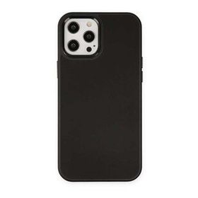 BSSM iPhone 12 Pro Max Asya Deri Silikon Siyah Kılıf