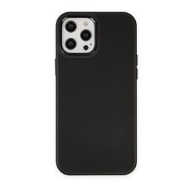 BSSM iPhone 12 Pro Max Asya Deri Silikon Siyah Kılıf