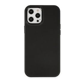 BSSM iPhone 12 Pro Max Asya Deri Silikon Siyah Kılıf