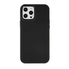 BSSM iPhone 12 Pro Max Asya Deri Silikon Siyah Kılıf