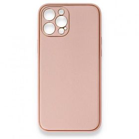 BSSM iPhone 12 Pro Max Coco Deri Silikon Kapak Pembe Kılıf