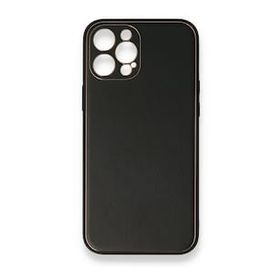 BSSM iPhone 12 Pro Max Coco Deri Silikon Kapak Siyah Kılıf