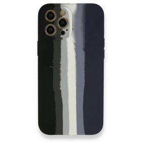 BSSM iPhone 12 Pro Max Ebruli Lansman Silikon Siyah Lacivert Kılıf