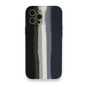 BSSM iPhone 12 Pro Max Ebruli Lansman Silikon Siyah Lacivert Kılıf