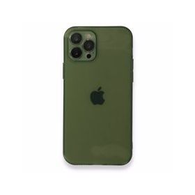 BSSM iPhone 12 Pro Max Fly Lens Silikon Yeşil Kılıf