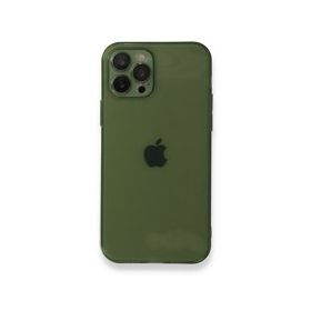 BSSM iPhone 12 Pro Max Fly Lens Silikon Yeşil Kılıf