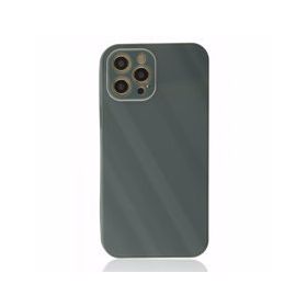 BSSM iPhone 12 Pro Max Glass Kapak Koyu Yeşil Kılıf