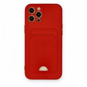 BSSM iPhone 12 Pro Max Kelvin Kartvizitli Silikon Kırmızı Kılıf