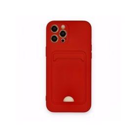 BSSM iPhone 12 Pro Max Kelvin Kartvizitli Silikon Kırmızı Kılıf