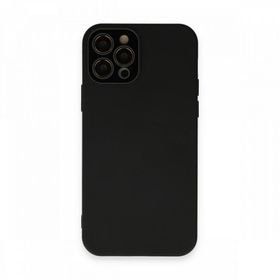 BSSM iPhone 12 Pro Max Lansman Glass Kapak Siyah Kılıf