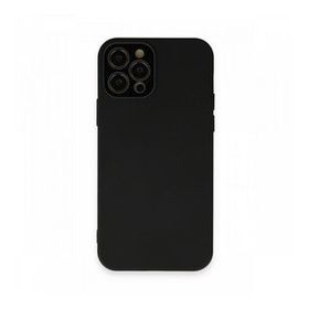 BSSM iPhone 12 Pro Max Lansman Glass Kapak Siyah Kılıf