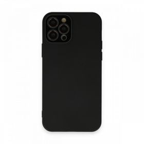 BSSM iPhone 12 Pro Max Lansman Glass Kapak Siyah Kılıf