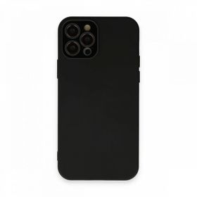 BSSM iPhone 12 Pro Max Lansman Glass Kapak Siyah Kılıf