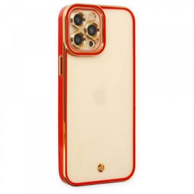 BSSM iPhone 12 Pro Max Liva Lens Silikon Kırmızı Kılıf