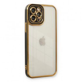BSSM iPhone 12 Pro Max Liva Lens Silikon Siyah Kılıf