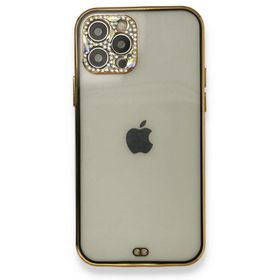 BSSM iPhone 12 Pro Max Liva Taşlı Silikon Siyah Kılıf