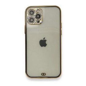 BSSM iPhone 12 Pro Max Liva Taşlı Silikon Siyah Kılıf
