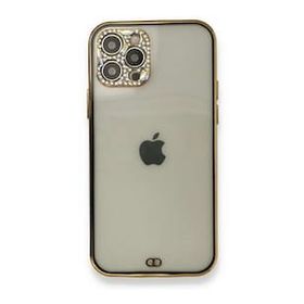 BSSM iPhone 12 Pro Max Liva Taşlı Silikon Siyah Kılıf
