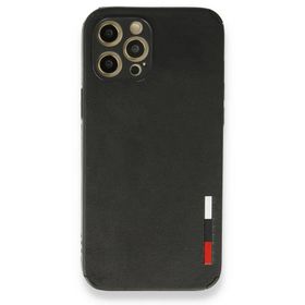 BSSM iPhone 12 Pro Max Loop Deri Silikon Siyah Kılıf