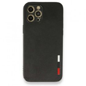 BSSM iPhone 12 Pro Max Loop Deri Silikon Siyah Kılıf