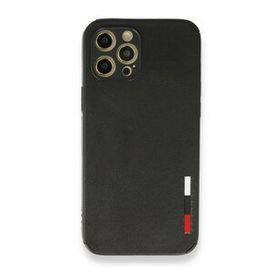 BSSM iPhone 12 Pro Max Loop Deri Silikon Siyah Kılıf