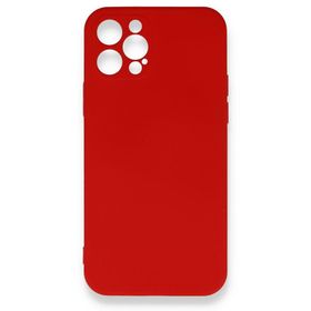 BSSM iPhone 12 Pro Max Nano İçi Kadife Silikon Kırmızı Kılıf