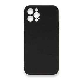 BSSM iPhone 12 Pro Max Nano İçi Kadife Silikon Siyah Kılıf