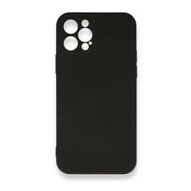 BSSM iPhone 12 Pro Max Nano İçi Kadife Silikon Siyah Kılıf