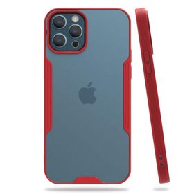 BSSM iPhone 12 Pro Max Platin Silikon Kırmızı Kılıf