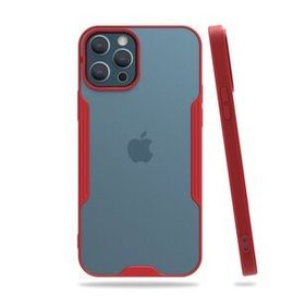BSSM iPhone 12 Pro Max Platin Silikon Kırmızı Kılıf