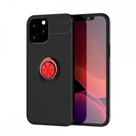 BSSM iPhone 12 Pro Max Range Yüzüklü Silikon Siyah Kırmızı Kılıf