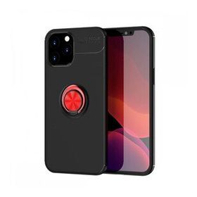BSSM iPhone 12 Pro Max Range Yüzüklü Silikon Siyah Kırmızı Kılıf