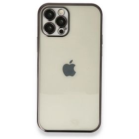 BSSM iPhone 12 Pro Max Razer Lensli Silikon Siyah Kılıf