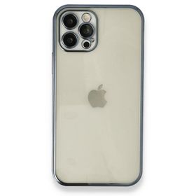 BSSM iPhone 12 Pro Razer Lensli Silikon Mavi Kılıf